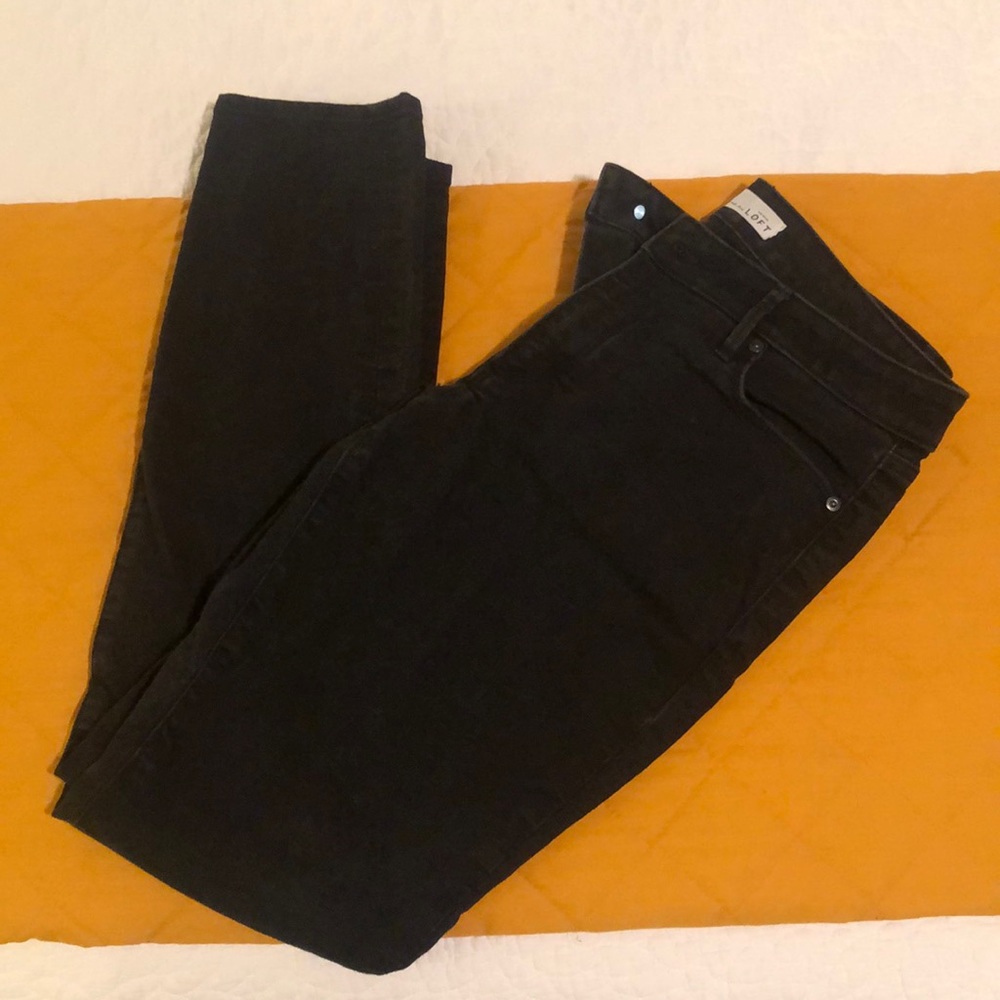 Loft Curvy Skinny Black Jeans